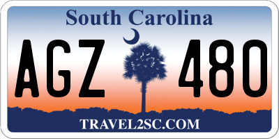 SC license plate AGZ480