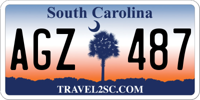 SC license plate AGZ487