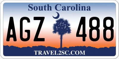 SC license plate AGZ488
