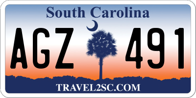 SC license plate AGZ491