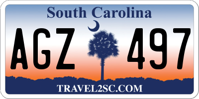SC license plate AGZ497