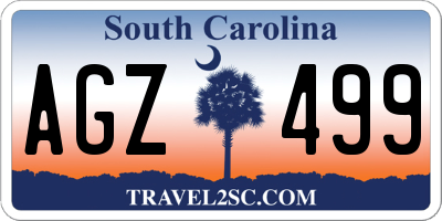 SC license plate AGZ499