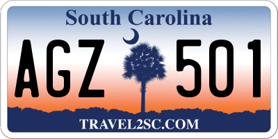 SC license plate AGZ501