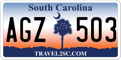 SC license plate AGZ503