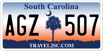 SC license plate AGZ507