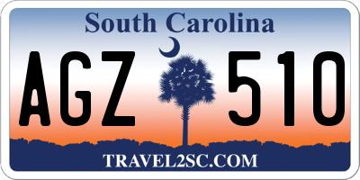 SC license plate AGZ510