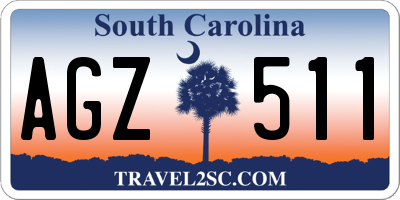 SC license plate AGZ511