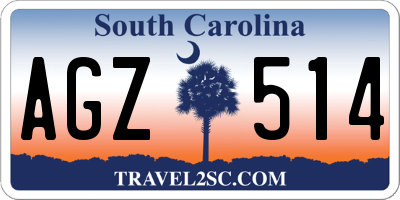 SC license plate AGZ514