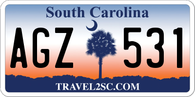 SC license plate AGZ531