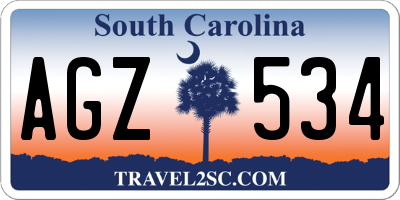 SC license plate AGZ534