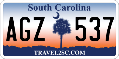 SC license plate AGZ537