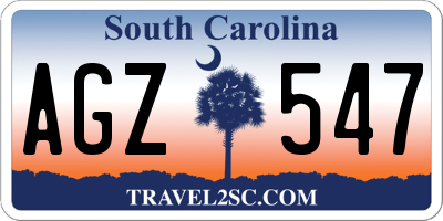 SC license plate AGZ547