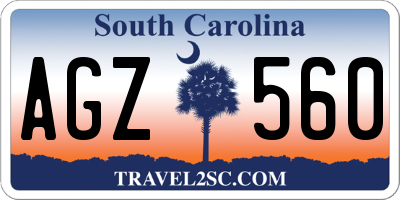 SC license plate AGZ560