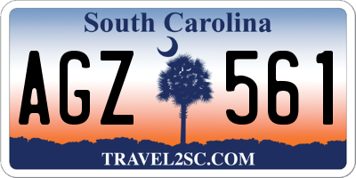 SC license plate AGZ561