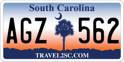 SC license plate AGZ562