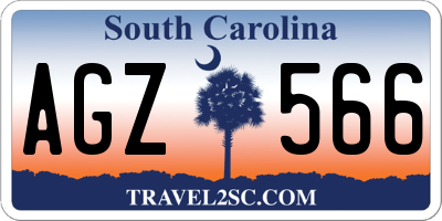 SC license plate AGZ566