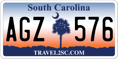 SC license plate AGZ576