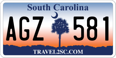 SC license plate AGZ581