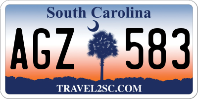 SC license plate AGZ583