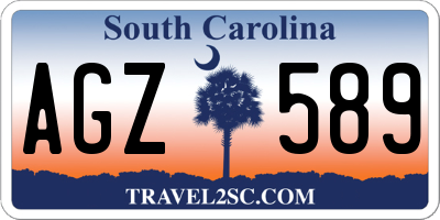 SC license plate AGZ589