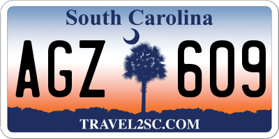 SC license plate AGZ609