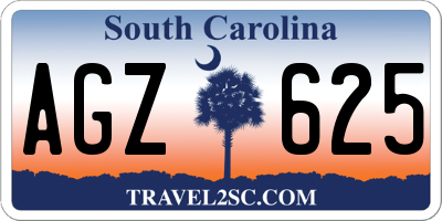 SC license plate AGZ625