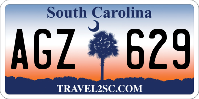 SC license plate AGZ629