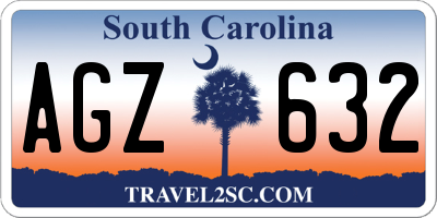SC license plate AGZ632