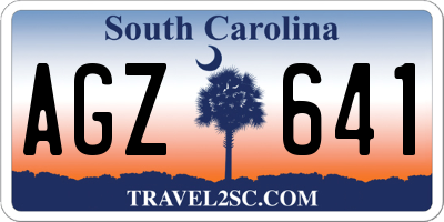 SC license plate AGZ641