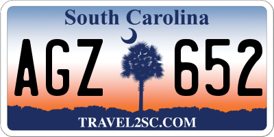 SC license plate AGZ652