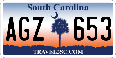 SC license plate AGZ653
