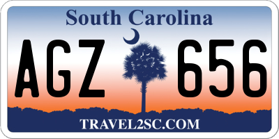 SC license plate AGZ656