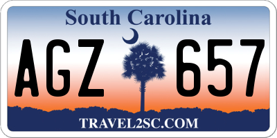 SC license plate AGZ657