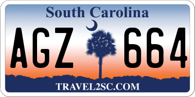 SC license plate AGZ664