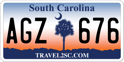 SC license plate AGZ676
