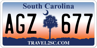 SC license plate AGZ677