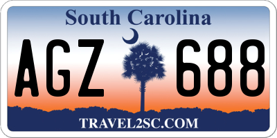 SC license plate AGZ688