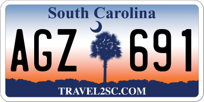 SC license plate AGZ691