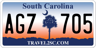 SC license plate AGZ705