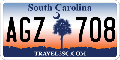 SC license plate AGZ708