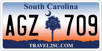SC license plate AGZ709