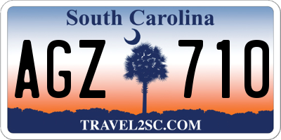 SC license plate AGZ710