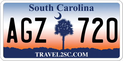 SC license plate AGZ720