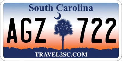 SC license plate AGZ722