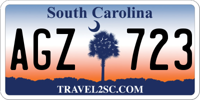 SC license plate AGZ723