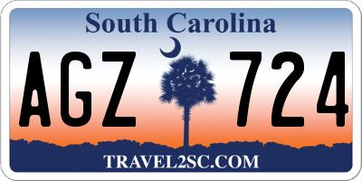 SC license plate AGZ724