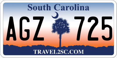 SC license plate AGZ725