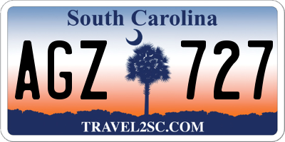 SC license plate AGZ727