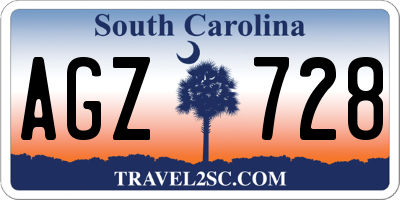 SC license plate AGZ728
