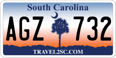 SC license plate AGZ732
